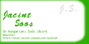 jacint soos business card
