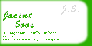 jacint soos business card